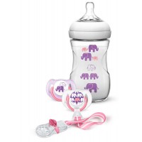 Philips Avent Natural 260ML Elephant Design Gift Set (SCD628/13)